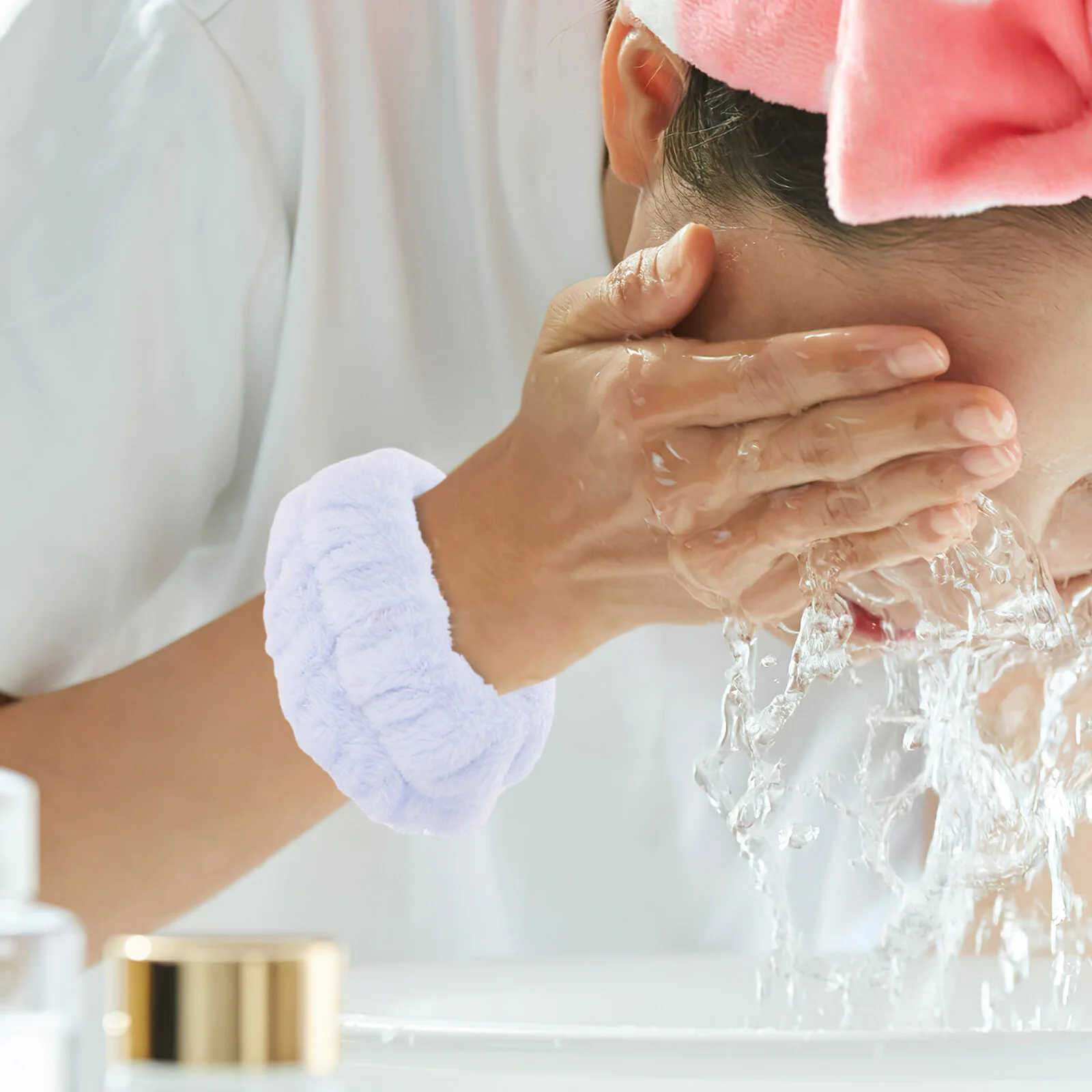 

Hair Ring Simple Wristbands Washing Face Convenient Household Towel Wraps Waterproof