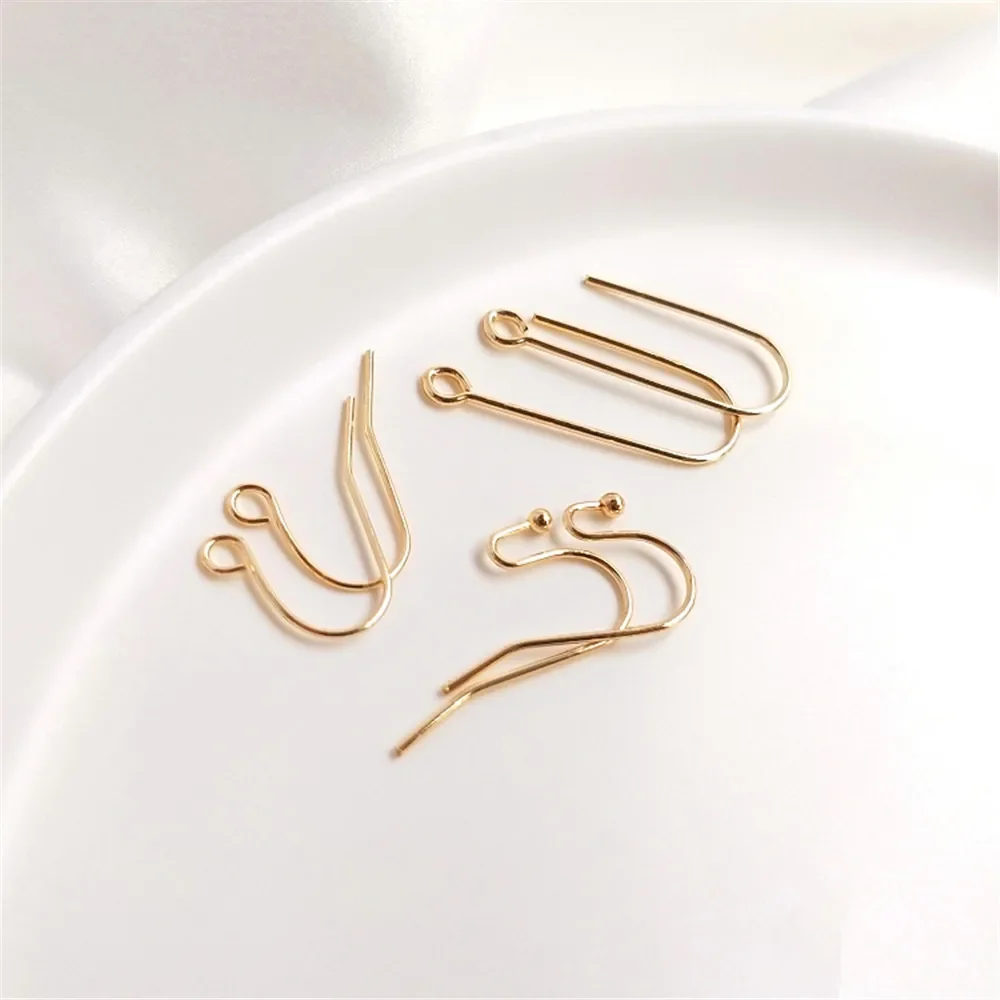 14-каратное позолоченное ушное крючок аксессуары для ушей французские легкие и