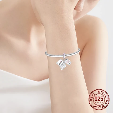 Серебряная подвеска Hello к чашке