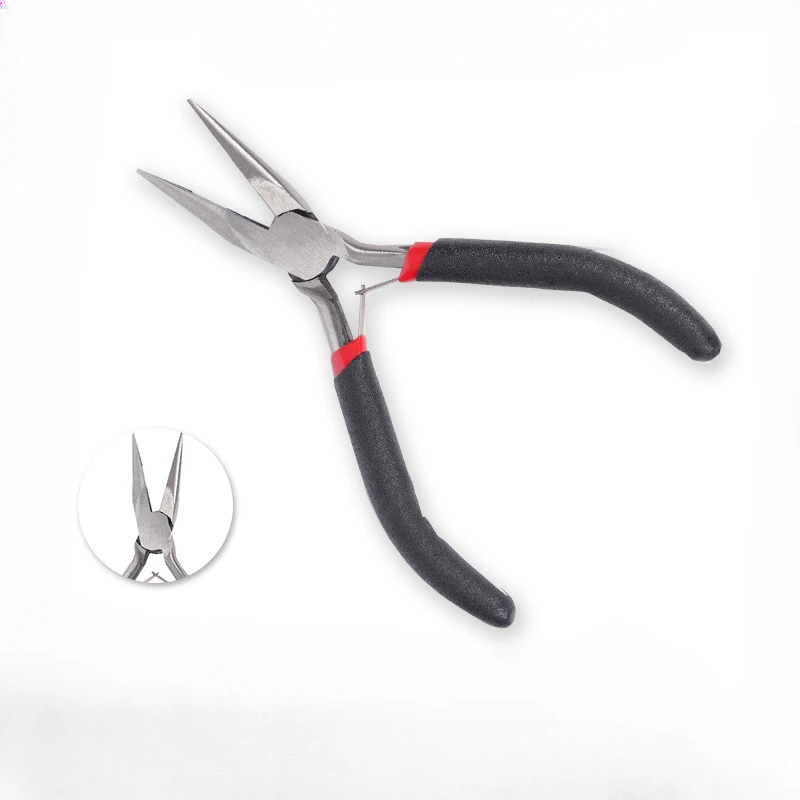 

4.5 Inch Red and Black Toothless Pointed-nose Pliers Pliers Tools DIY Hand Pliers