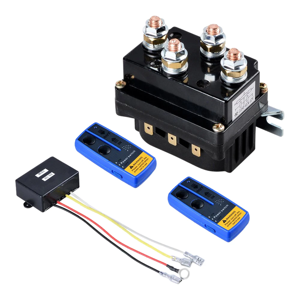 

Universal Winch Contactor Solenoid Relay Controller 12V 500A Dc Switch Boat Truck Thumb with Twin Wireless Remote Controls for