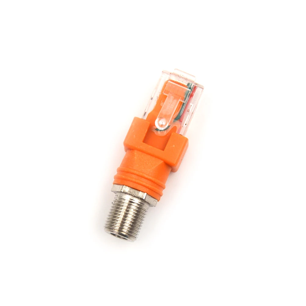 

1 шт. коннектор RJ45 к RF, разъем F-типа RF, Женский к мужскому коаксиальному бочонку RJ45, Соединительный адаптер, коаксиальный адаптер