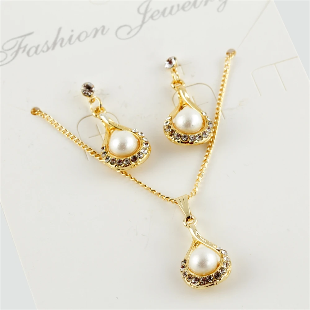 

Trend new season pearl stone Set necklace