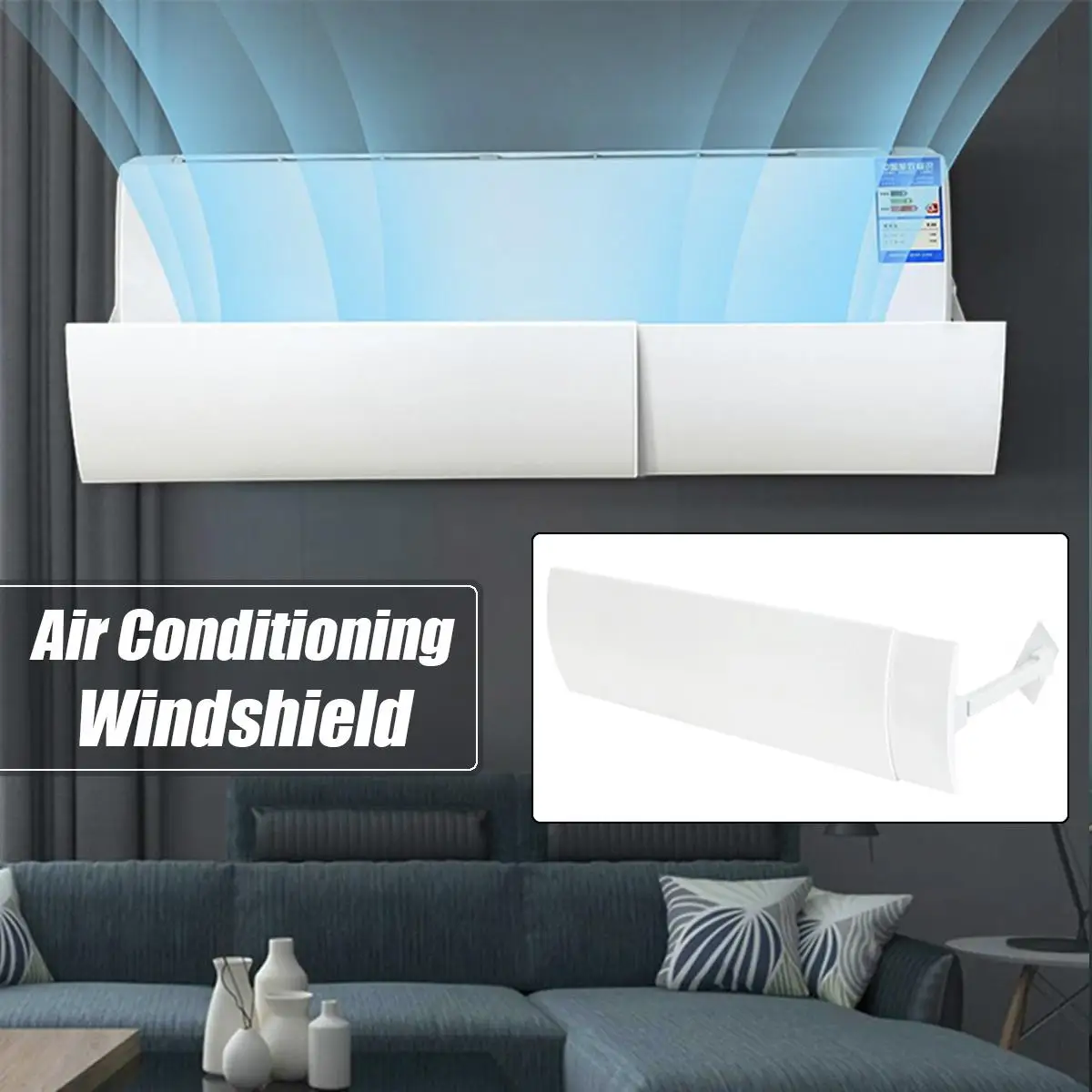 

Adjustable Air Conditioner Cover PP Airconditioner Deflector Baffle Shield Wind Guide Month Straight Anti-wind Shield Klima