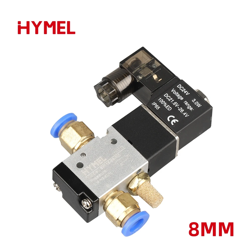 

1/8 "электромагнитный клапан, 3-ходовой пневматический воздушный регулирующий клапан, электрический газовый магнитный клапан, алюминиевый корпус 3V110-06 12 В
