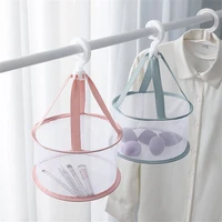 organizer folding nets hanging drying rack windproof makeup tool drying rack sun dried cage clothes dryer basket mesh