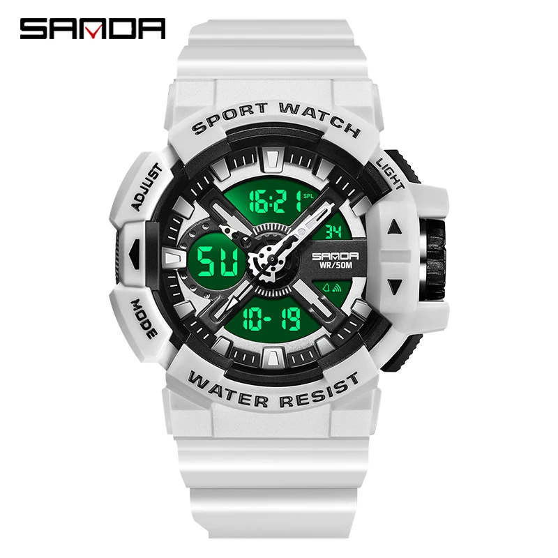 SANDA 2021 Top Brand Luxury Military Men's Watches 50M Waterproof Wristwatch Quartz Watch for Men Clock relogio masculino 3128