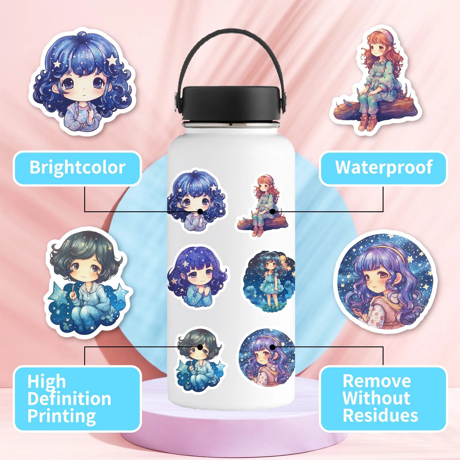 10/30/50 шт. детские наклейки звездное небо