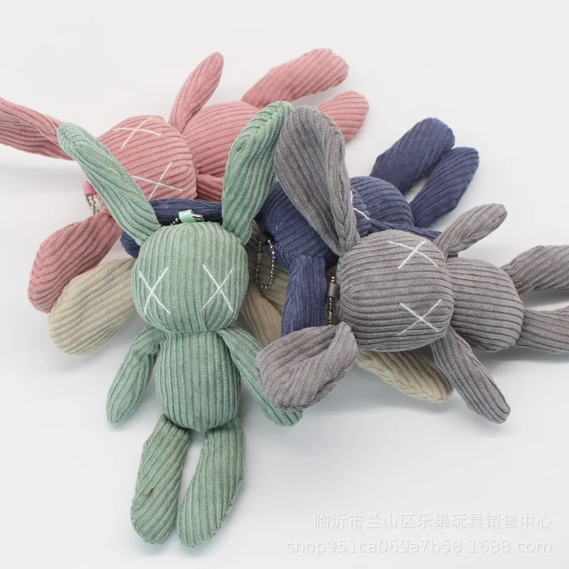 

Plush Striped Rabbit KeyChain Creative Cute Cartoon Plush Toy Soft Chubby Hanging Backpack Hanging Ornaments Kawaii Animal Gift