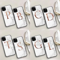 marble letter phone case for iphone 13 12 mini 11 pro max 8 7 6s plus x xs 5s se 2020 xr capa