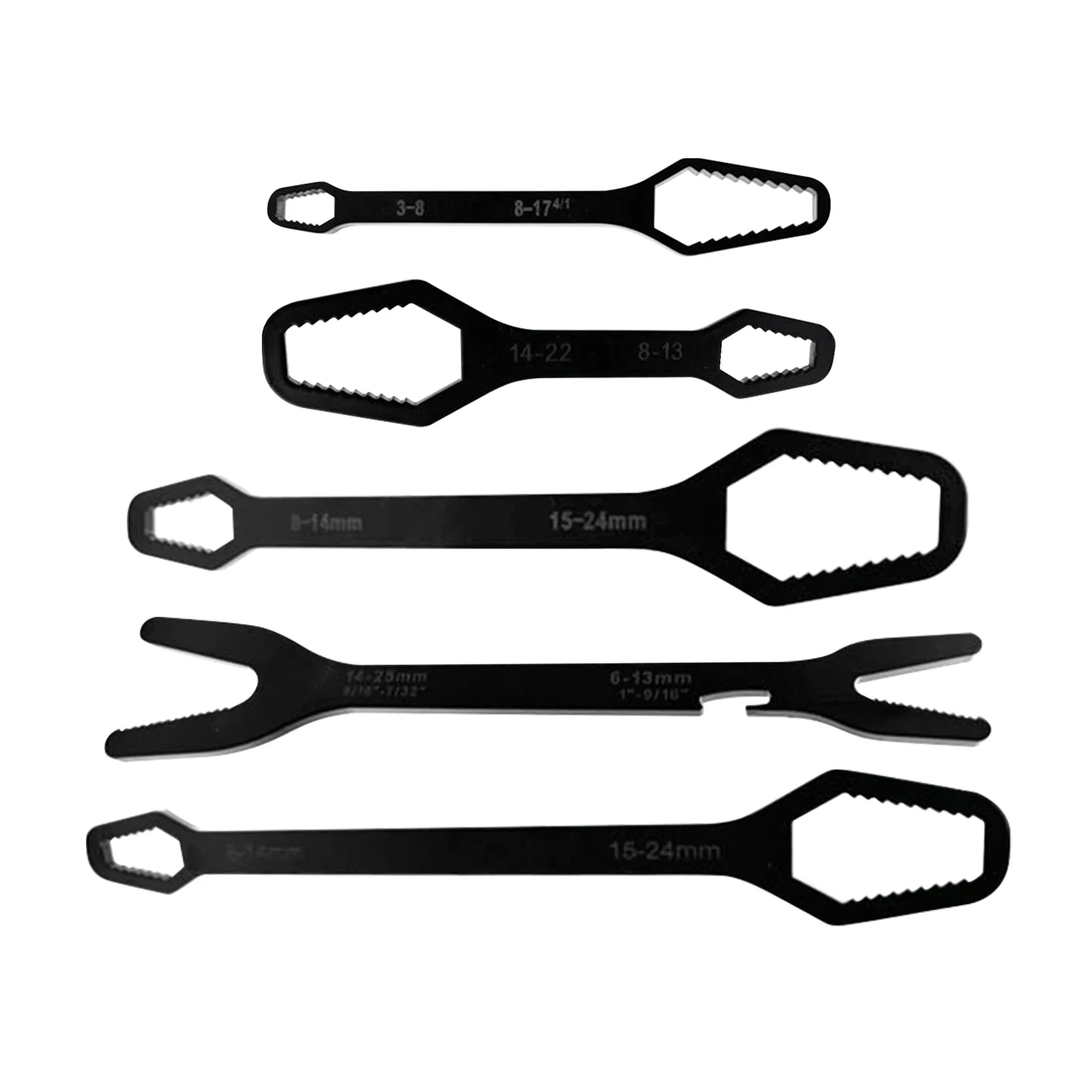

5pcs/set Portable Professional Open End Hand Tool Torx Wrench Spanner Carbon Steel Auto Repair Self Tightening Double Head