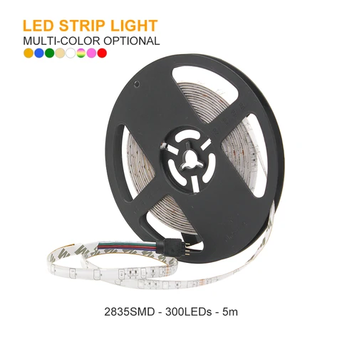 Светодиодная ленсветильник RGB, 5 м, 12 В постоянного тока, 2835SMD, водонепроницаемая гибкая лампа, лента для кухни, гостиной, телевизора, фона, декора