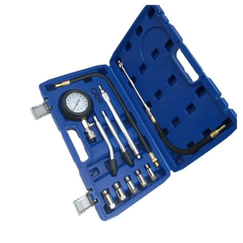 Профессиональный тестер сжатия бензиновых цилиндров двигателя набор с M10 M12 M14 M16