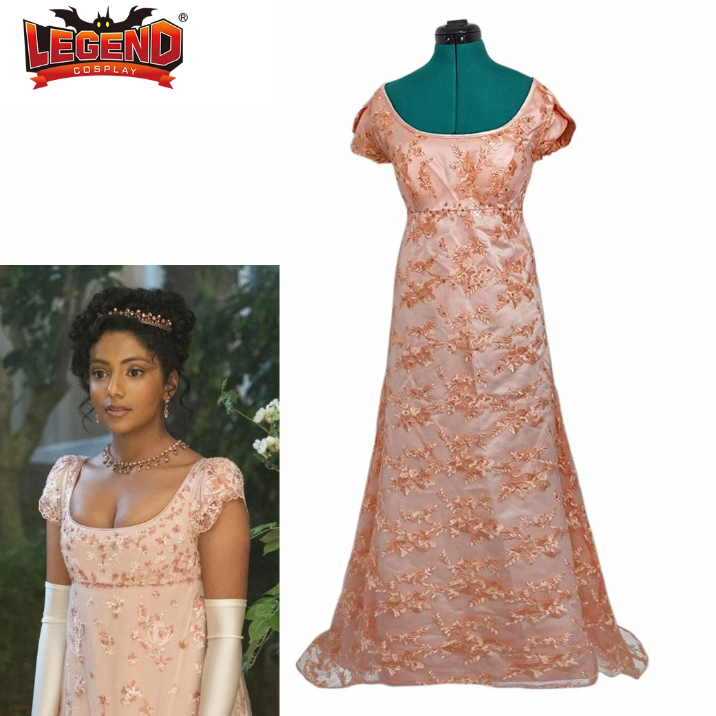 Косплей diy платье Эдвина шарма Костюм Высокая талия Эра бальное костюм розовый