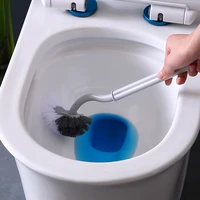 double sided soft hair long handle no dead corner toilet brush wall mounted bathroom accessories wc cleaning tools bathroom sets