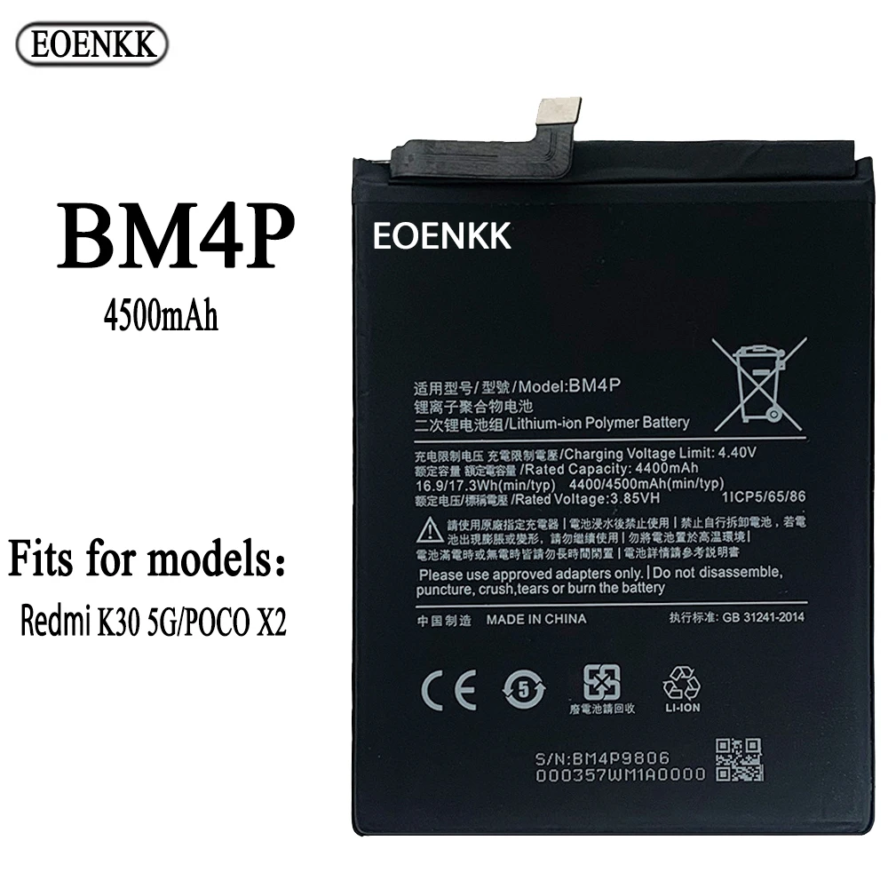 Original Capacity BM4P Phone Battery For Xiaomi Redmi K30 4G/ POCOPHONE X2 X TWO REPLACEMENT Batteries Bateria