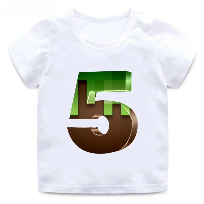 Повседневная хлопковая детская футболка с принтом Mc Game для мальчиков и девочек