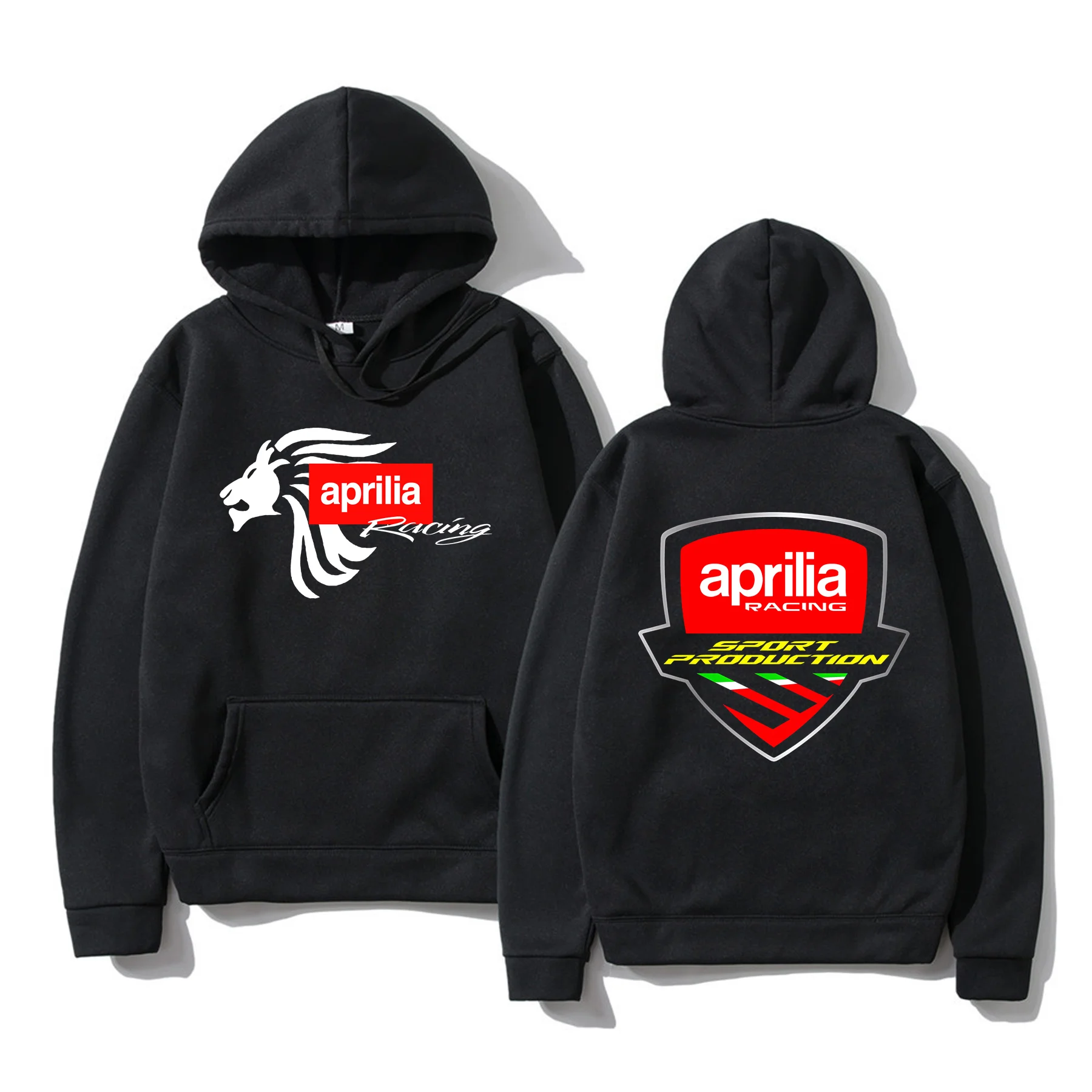 

Winter Cotton Essential Men Aprilia Racing Sport Production Two Side Black Hoodie Sweatshirts Graphic Hoodies Y2k Unisex M-5XL