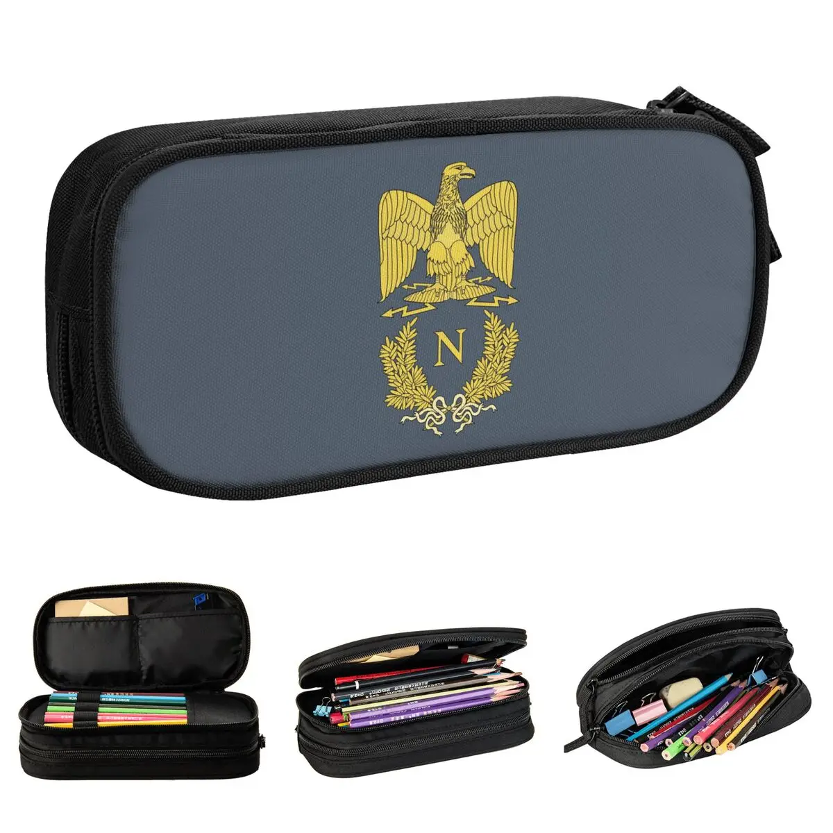 Cases Fun French Empire Flag Pen Holder Bag Girl Boy Large School Supplies Gift Pencilcases