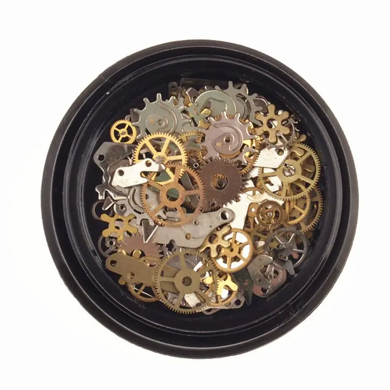

652F Mini Exquisite Cogs Gear Resin Fillers Metal Steampunk Pendant Resin Filling Charms for UV Resin Crafts,DIY Handicrafts