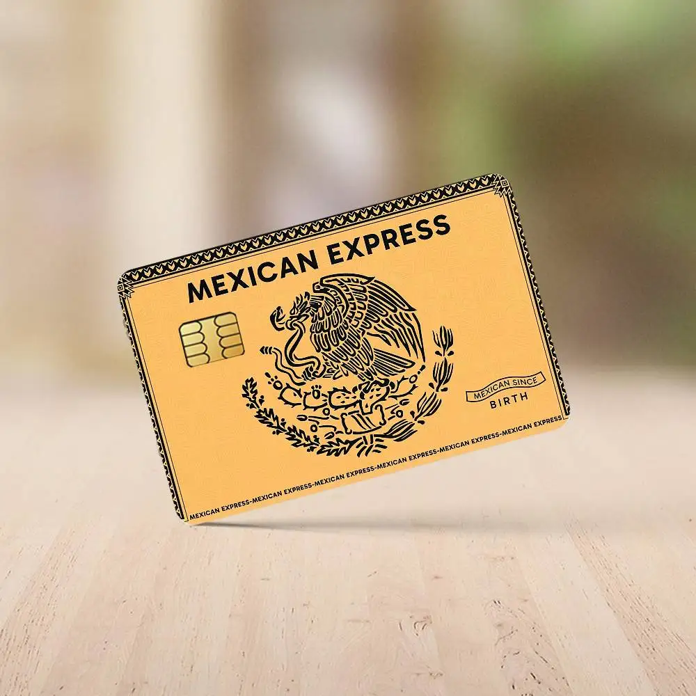 Модные наклейки для кредитных карт M-Mexican E-Express-S, кожа для банковского дебета, декоративная защита, 4 шт., водонепроницаемые, против царапин (art.: 3920d321cd26f) - 3920d321cd26f