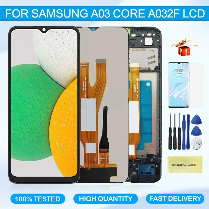 

6.5'' Original For Samsung Galaxy A03 Core LCD Display A032M A032F SM-A032F/DS LCD Touch Screen Digitizer Assembly Replacement