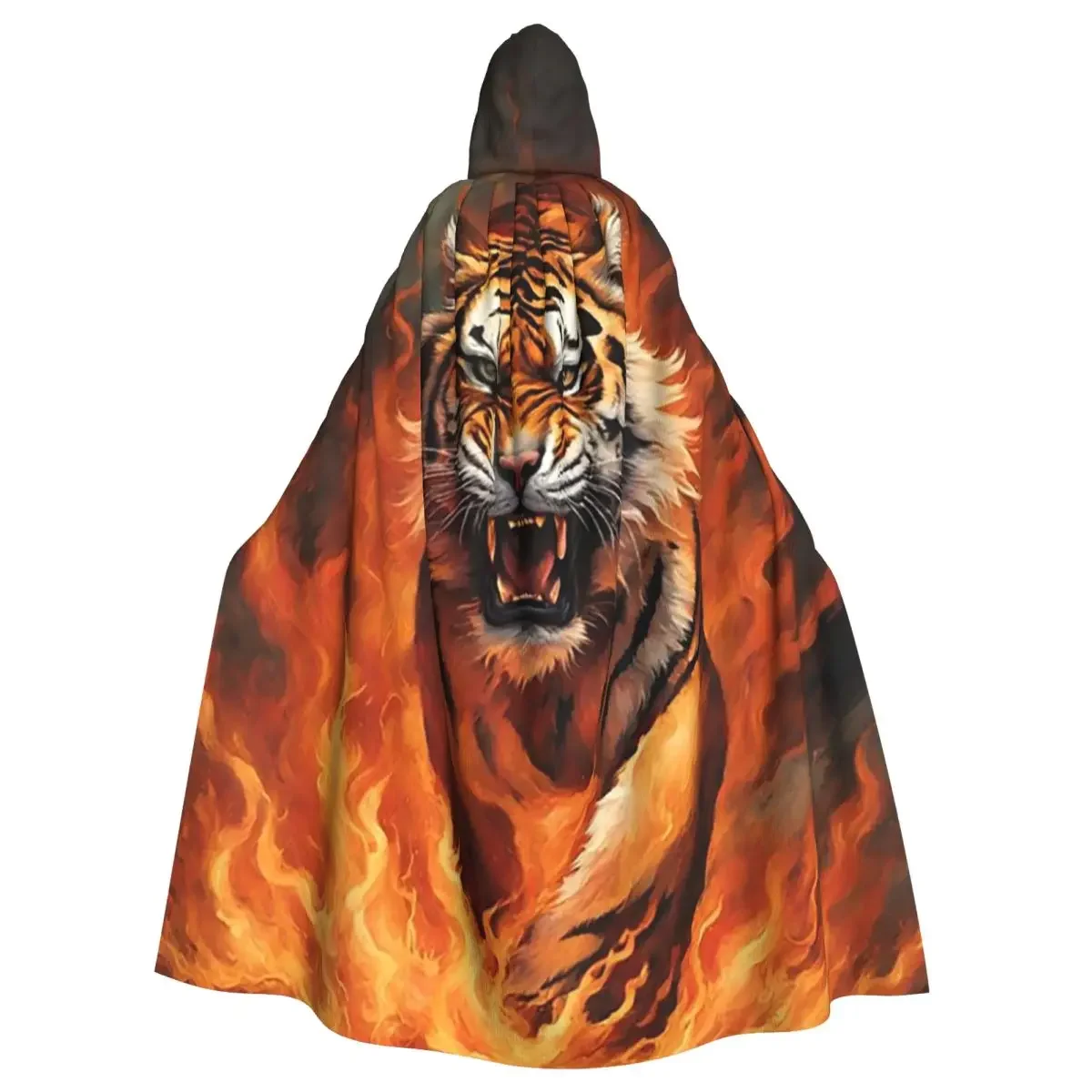 Слушай меня рев тигр с длинным капюшоном средневековый костюм ведьмы накидка для