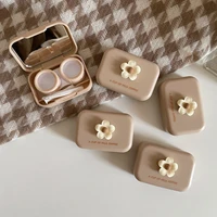 1pc new simple style convenient travel contact lens case for eyes care kit holder container glasses contact lenses box