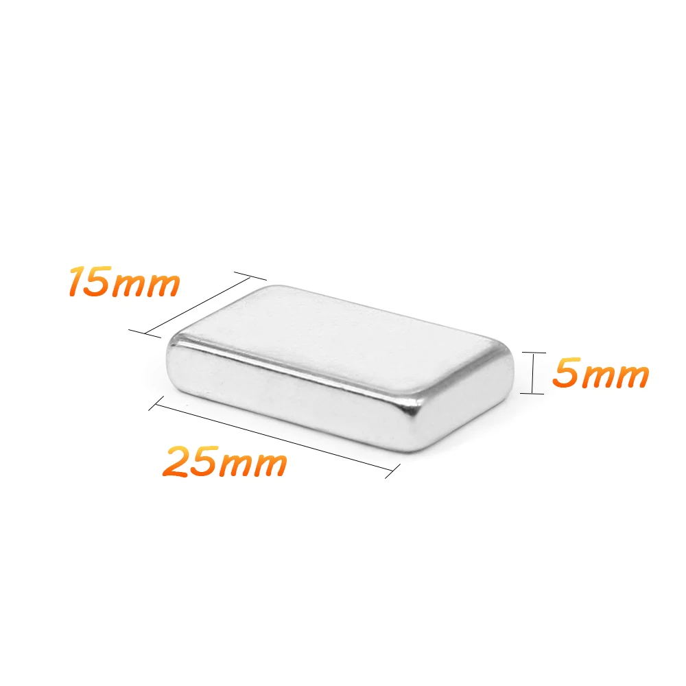 

2/5/10/15/20/30PCS 25x15x5mm Block Strong Powerful Magnets N35 Neodymium Magnet Sheet 25x15x5 Permanent NdFeB Magnets 25*15*5