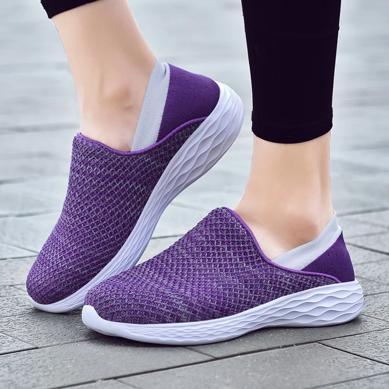 Men Women Comfortable Casual Legging Lazy Flats Outdoor Soft Mesh Sneakers Walking Shoes Driving Shoes
