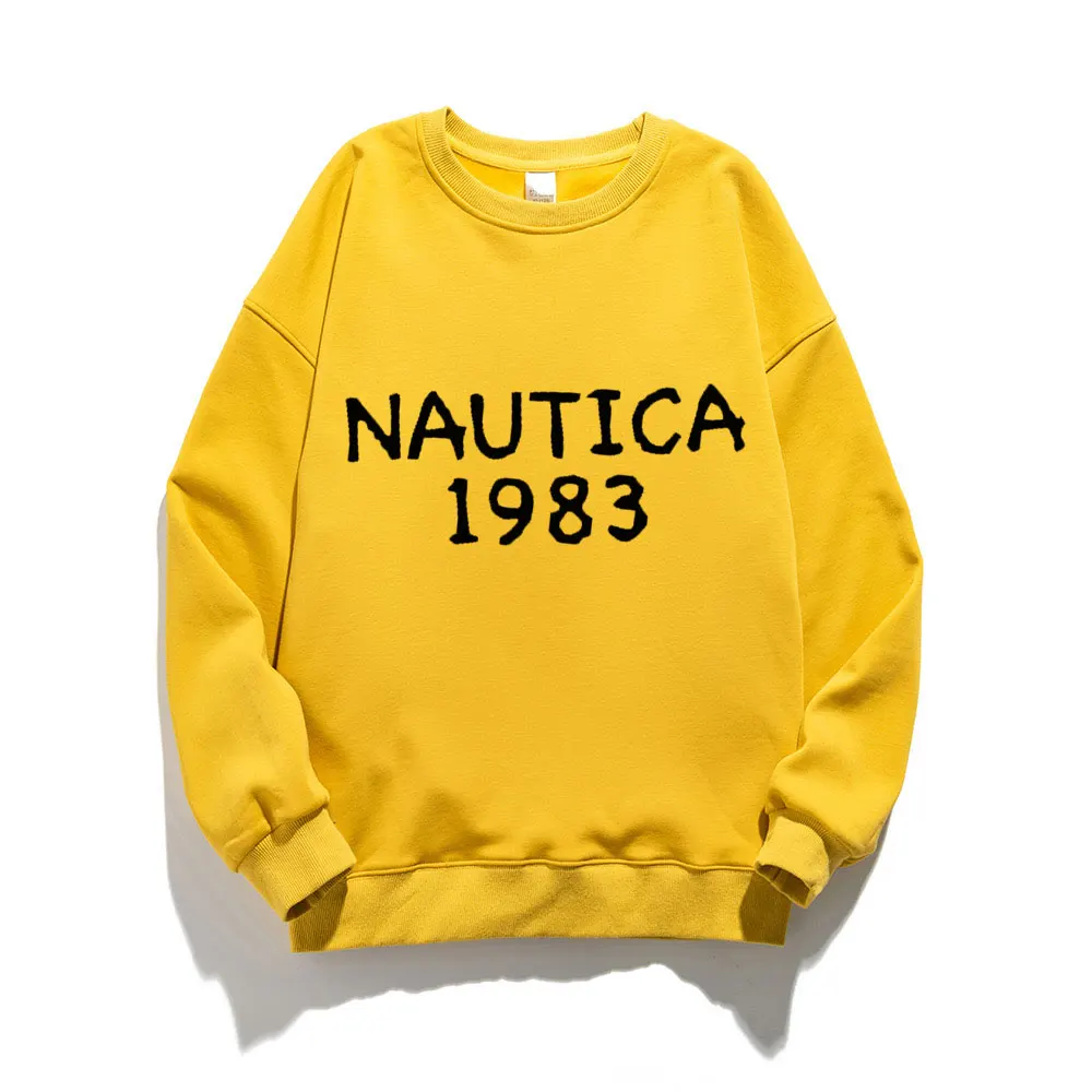 Фото 2026 Nautica1983: Хит продаж! Новая мужская толстовка свободного кроя с принтом для весны и осени, модный пуловер для внешней торговли. №5