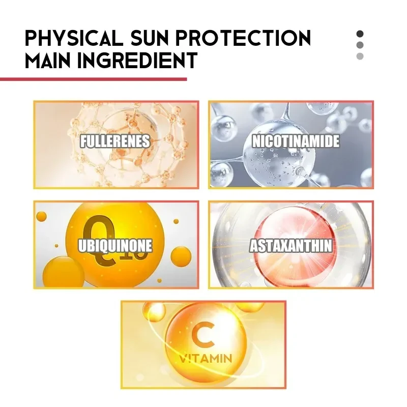 Прозрачный солнцезащитный крем SPF 50+ невидимый для лица с широким спектром легкая