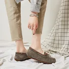 Мокасины, 2022 г., теплые женские эспадрильи на плоской подошве, лоферы без шнуровки, женские мокасины на плоской подошве, с бантом-бабочкой