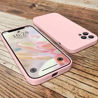 classical square liquid silicone phone case for iphone 11 12 13 pro max mini x xs max xr 7 8 plus se 2020 soft shockproof cover
