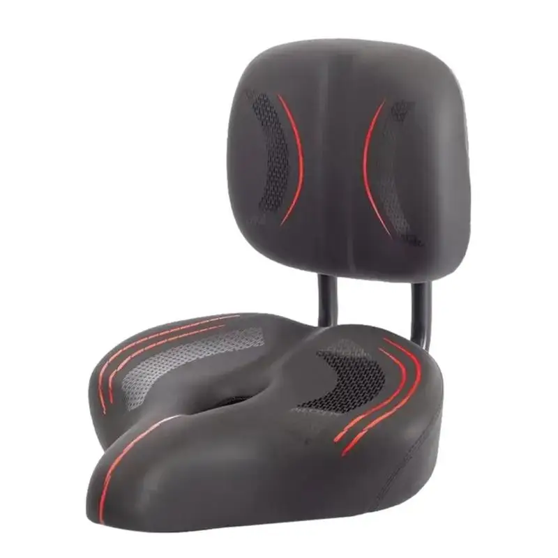 Велосипедное Сиденье с подголовником широкое удобное амортизирующее