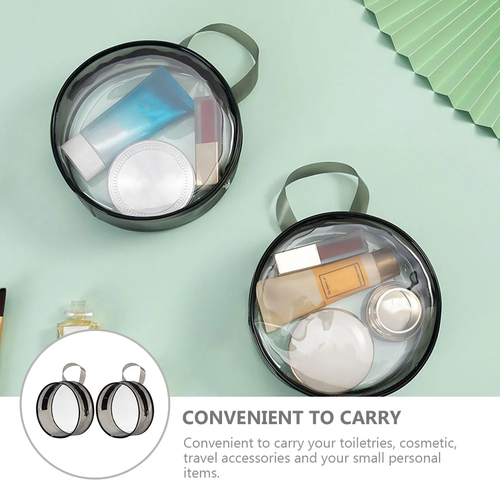 Круглая сумка для хранения косметики 2 шт. мини-заколки волос держатели большая