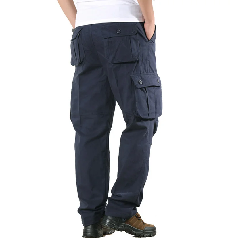 

Men Cargo Pants Multi-pocket Cargo Trousers Good Quality Male Cotton Loose Casual Pants Oversized Tooling Trousers Size 44