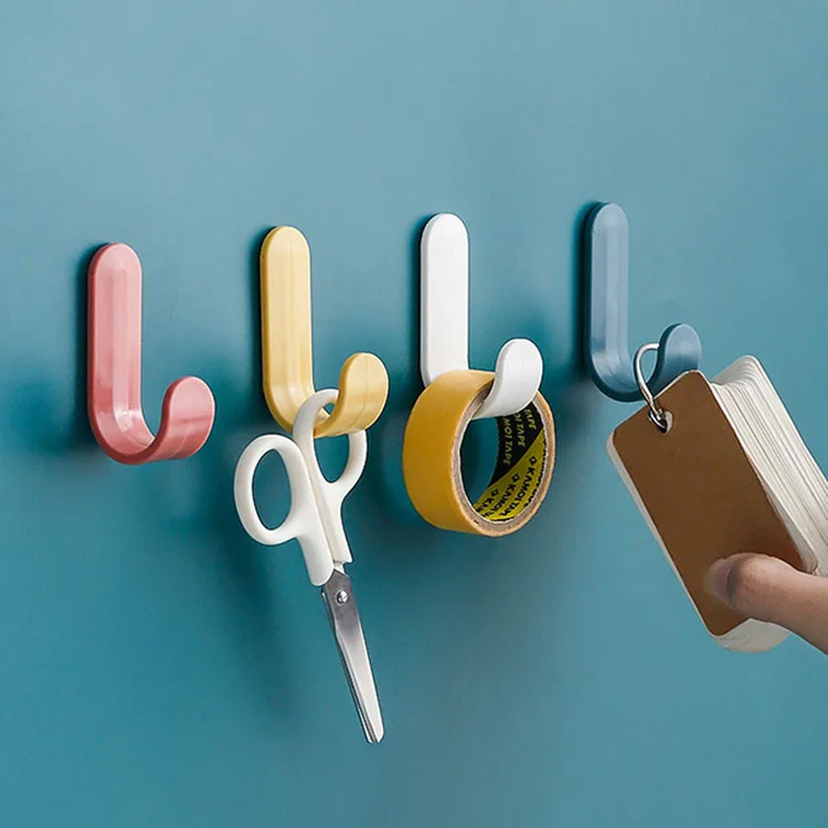 

Hole-Free Hook Door Wall Bathroom Kitchen Key Traceless Clothes Wall Strong Lovely Creative Household Strong Wall No Hole