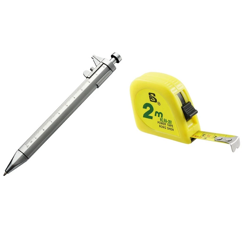 

Ленточный измеритель желтого цвета, 2 м, 6 футов, измерительная лента, металлические капсулы с 5 многофункциональными гелевыми чернилами 1,0 м...