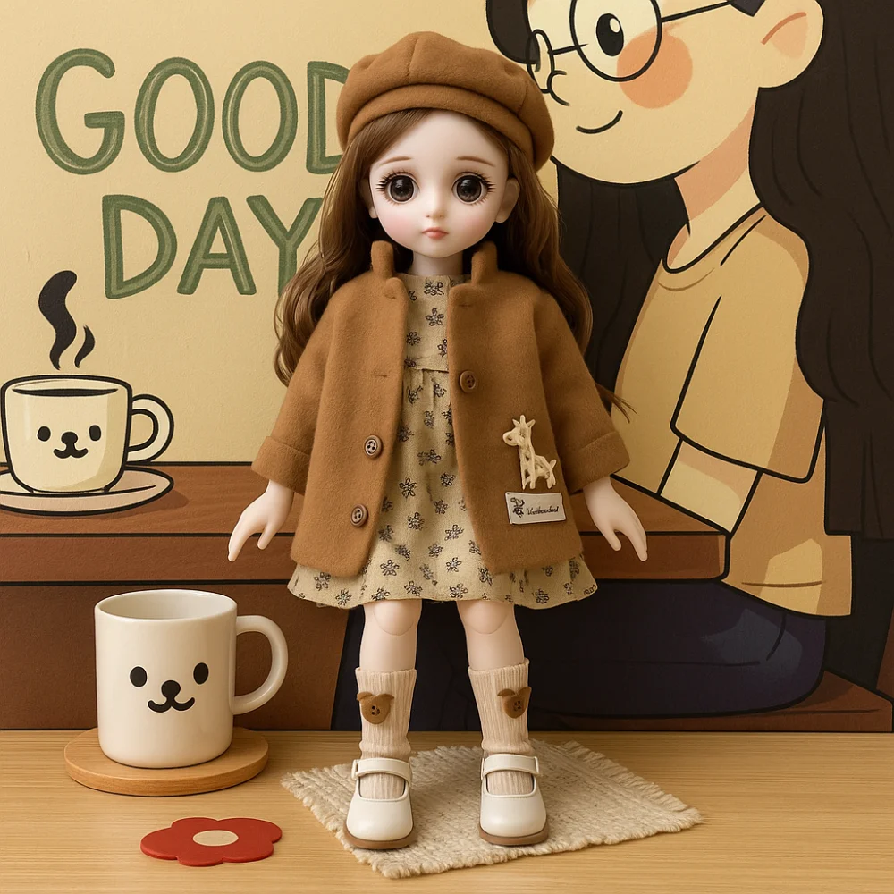 Фото 1/6 SD 30 см Bjd Doll с одеждой Привлекательные глаза с париком Макияж Принцесса Одеваются BJD Куклы с шаровым шарниром Элегантный №3