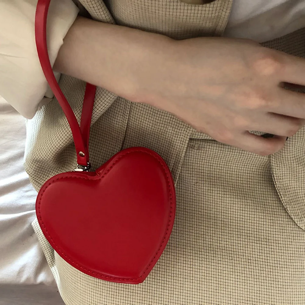 

Heart Shaped Mini Money Purse Women Handbag Top-handle Bag Female Clutch Purse Ladies Street Party Wristlet
