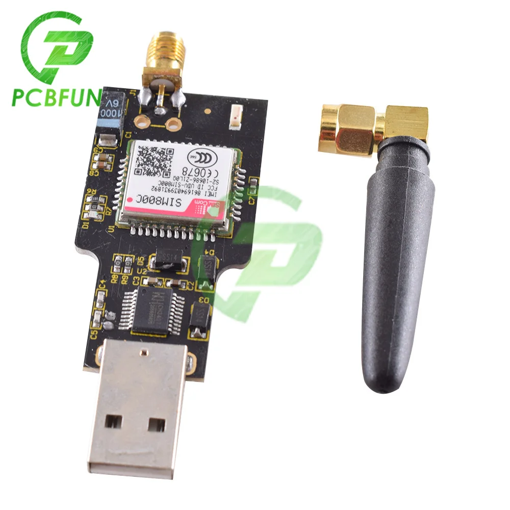 

USB to GSM Module with Bluetooth Function SIM800C Module CH340T 4 Band GSM / GPRS Short Message Transceiver with Antenna