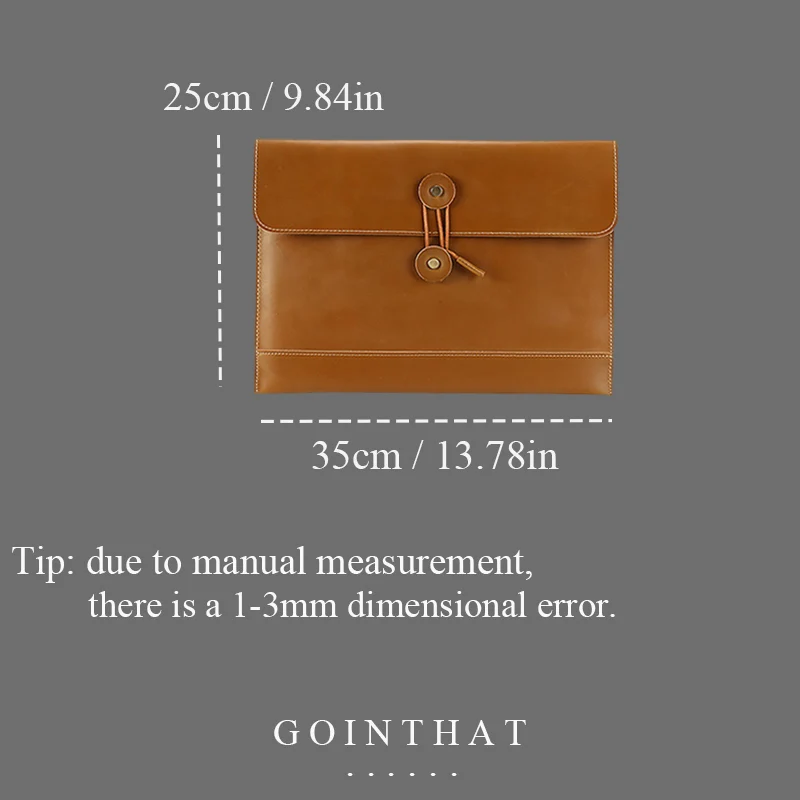 Large A4 File Folder Document Laptop Bag Business Handbag Women Briefcase Original Genuine Leather Men Envelope Messenger Clutch