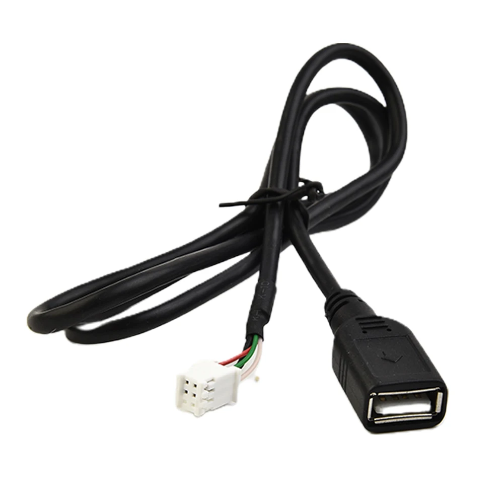 

Durable Practical Quality Car USB Cable Adapter Part Stereo 2pcs 4Pin & 6Pin 75CM Accessories Connector Extension