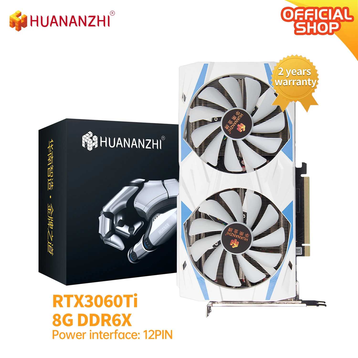 

Графические карты HUANANZHI RTX 3060TI 8G 256Bit GDDR6 HDMI-совместимая видеокарта DP 3060 TI 8G GPU