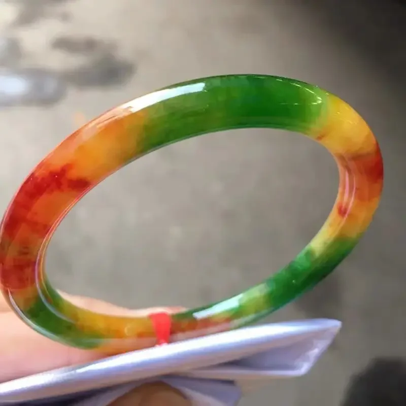 Браслет из натурального нефрита и кварцита Тритон Желтый Зеленый Нежный