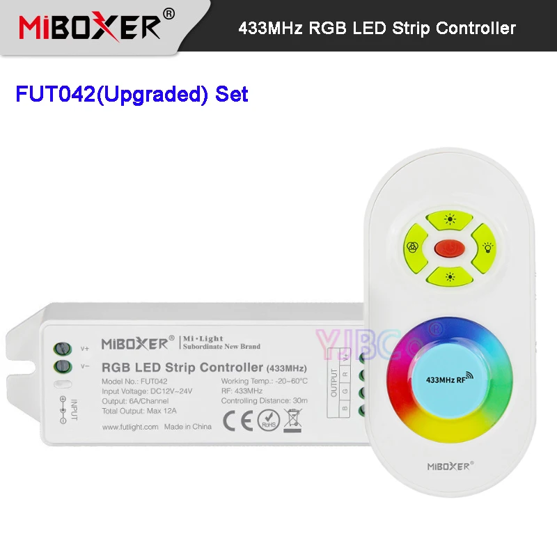 Miboxer 433MHz 5 key Dimmable Single Color/Dual White CCT /RGB LED Strip Controller Brightness Adjustable 12V 24V dimmer switch