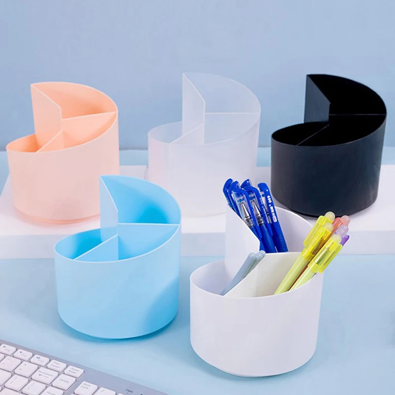 Storage Box 3 Grids Storage Holder Pen Holder Makeup Brush Storage Bucket