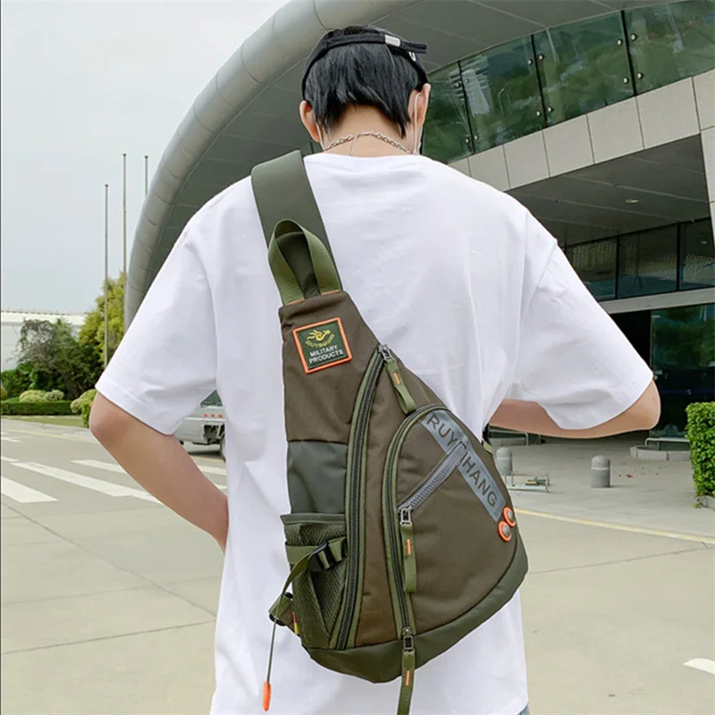 

For Bags Messenger Waterproof Military Chest Green Bags Male Black Nylon Travel Crossbody Trip Shoulder School Bag Men Bag