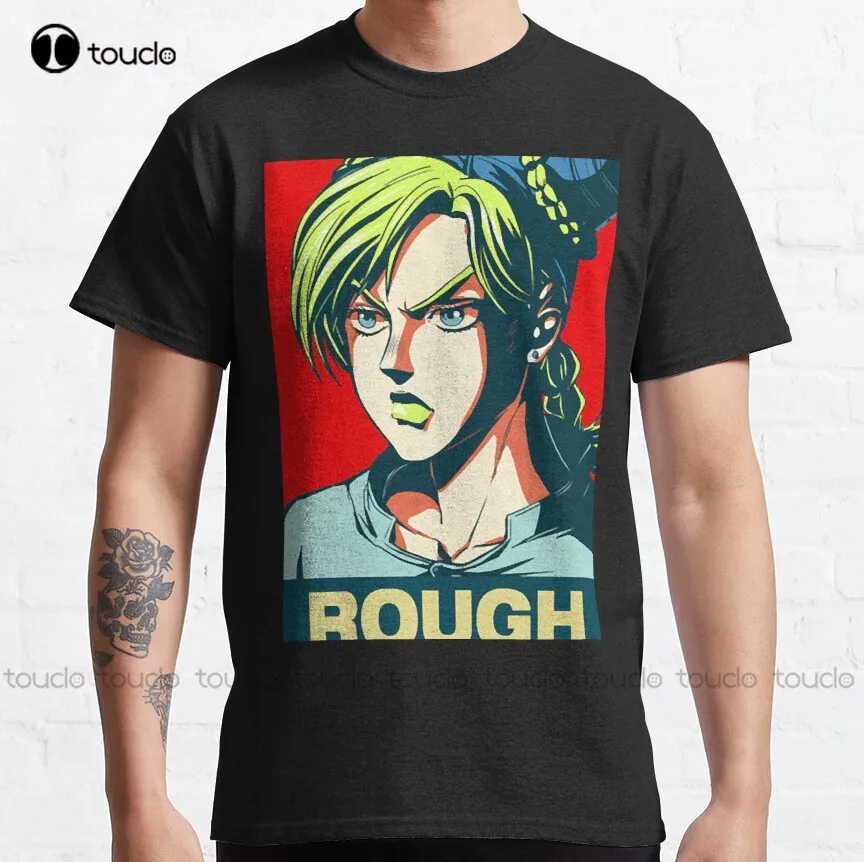 

Rough Girl Jojo Jojos Bizarre Adventure Classic T-Shirt Cotton T Shirts Custom Aldult Teen Unisex Digital Printing Tee Shirt New